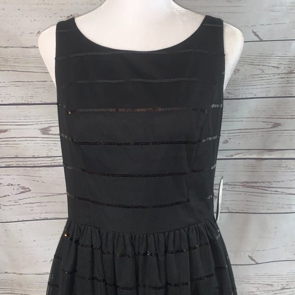 NWT JESSICA SIMPSON Sleeveless Black Sequin Dress - Picture 2 of 6